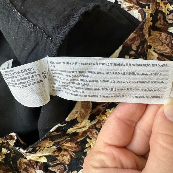 ABERCROMBIE & FITCH Brown and Cream Floral Mini Dress - Picture 8 of 9